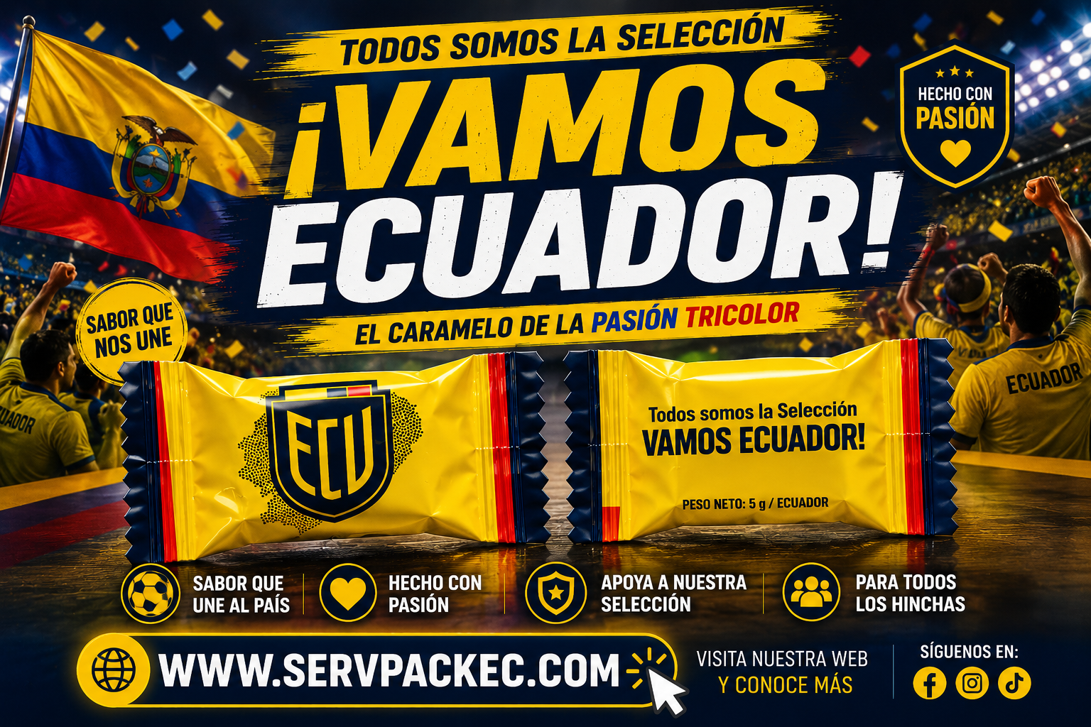 Caramelo Ecuador (Edición Mundial 2026) — Amarillo Ecuador
